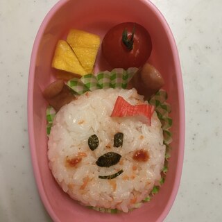 カニステックのリボンのうさぎちゃんお弁当(^○^)